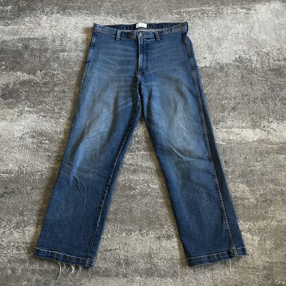 Boyish Jeans Womens 31 Blue Denim Carter High Rise Distressed Ankles - Picture 1 of 10